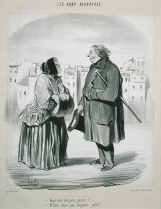 Les Bons Bourgeois-あなたはいつも勇敢です！ 作： Honoré Daumier